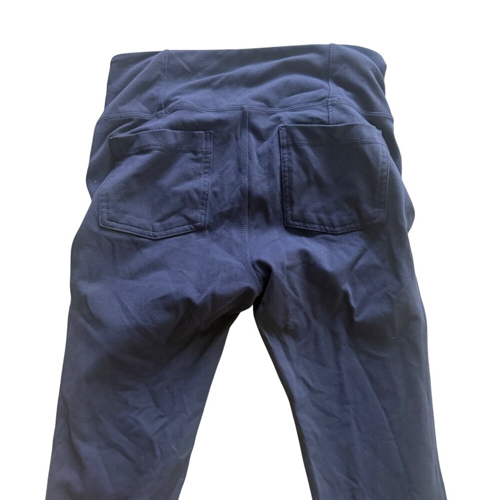 Athleta Womens Navy Blue High-Waisted Leggings With Back Pockets Size M - Picture 5 of 8
